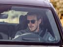 Real Madrid's Welsh forward Gareth Bale arrives to undergo coronavirus tests at the Ciudad del Real Madrid training facilities in Valdebebas, Madrid, on May 6, 2020. - Real Madrid started to undergo coronavirus tests today as La Liga clubs planned to return to restricted training ahead of the proposed resumption of the season next month. (Photo by BALDESCA SAMPER / AFP) (Photo by BALDESCA SAMPER/AFP via Getty Images)