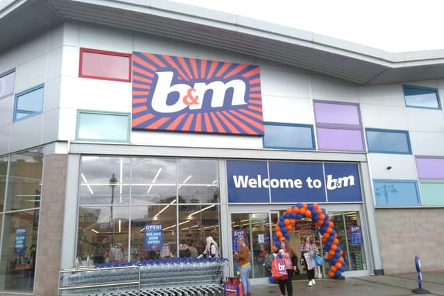 The B&M store in Waterloo Square, South Shields, celebrated its expansion with a balloon arch.
