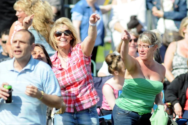 Fans watching Matt Cardle as he entertained the thousands of fans at Bents Park in 2012.