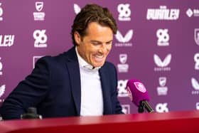 Scott Parker's first press conference since being announced the head coach of Burnley. Photo: Kelvin Lister-Stuttard