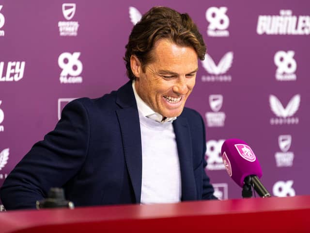 Scott Parker's first press conference since being announced the head coach of Burnley. Photo: Kelvin Lister-Stuttard