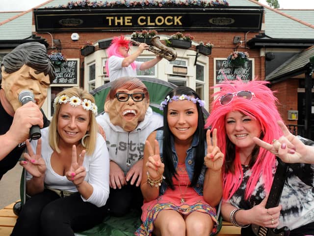Getting ready for Clockstinbury 11 years ago.