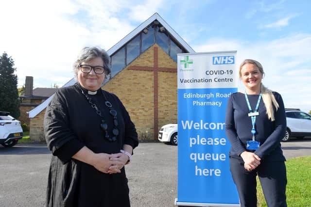 Revd Lesley Jones and pharmacist Louise Lydon have teamed up to deliver covid jabs at St John the Baptist church hall in Jarrow.