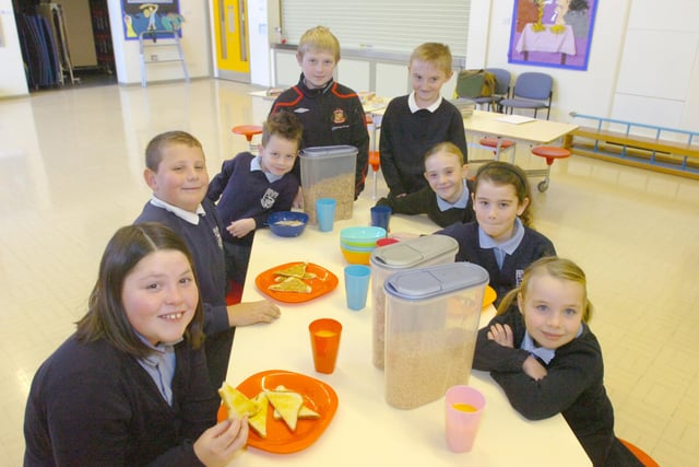 The breakfast club had only recently started at Dene House Primary School, in Manor Way, Peterlee when this 2008 photo was taken. Can you spot someone you know?