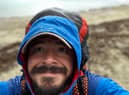 Chris Howard during his mega adventure for charity.
