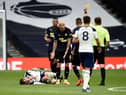 Jonjo Shelvey is booked for a foul on Giovani Lo Celso.