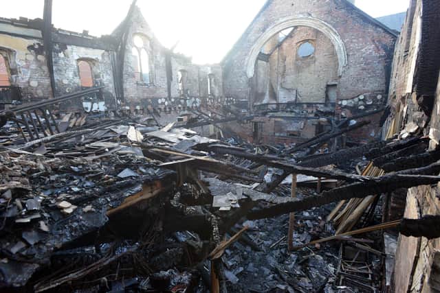 This was the scene soon after the fire in November 2017. Picture by Stu Norton.