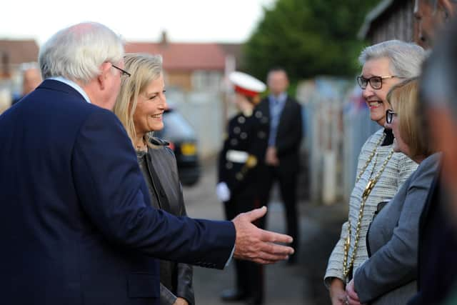 Visit of Sophie, Countess of Wessex,  to present the Queens Award for Voluntary Service to NECA at their Brockley Avenue Allotment.