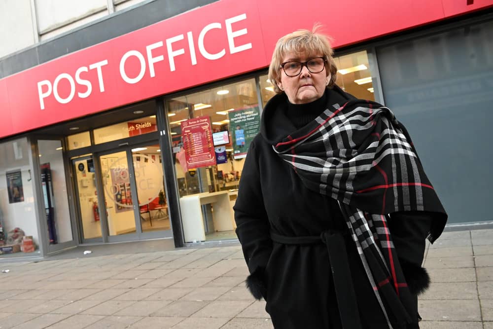 South Tyneside Council leader, Cllr Tracey Dixon, outside South Shields Post Office in King Street.