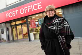 South Tyneside Council leader, Cllr Tracey Dixon, outside South Shields Post Office in King Street.