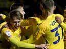 Stephen Wearne celebrates his debut goal