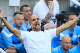 Manchester City manager Pep Guardiola  (Photo by LINDSEY PARNABY/AFP via Getty Images)