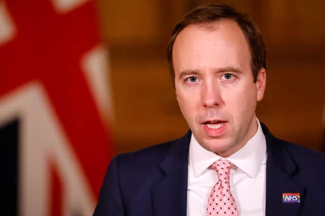 Health Secretary Matt Hancock.