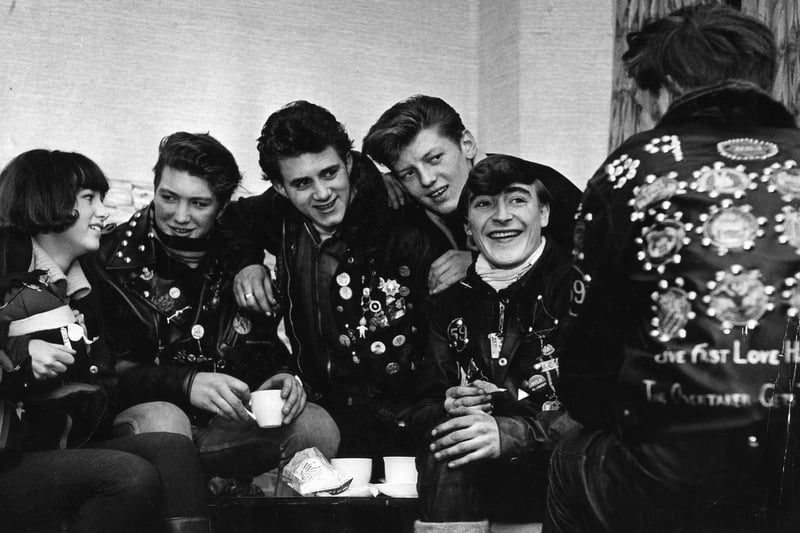 The Cross Bar Club coffee bar in 1965. Can you spot someone you know in this photo?