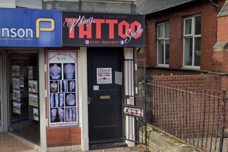 Viking Tattoo Studio on Ellison Street in Jarrow has a five star rating from 20 reviews.