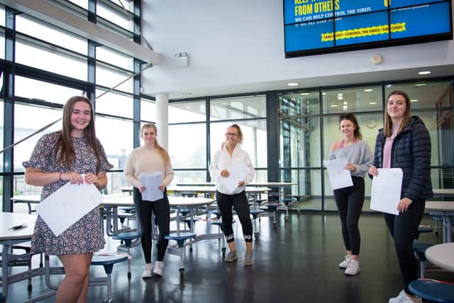 Results day at Harton Academy in South Shields.