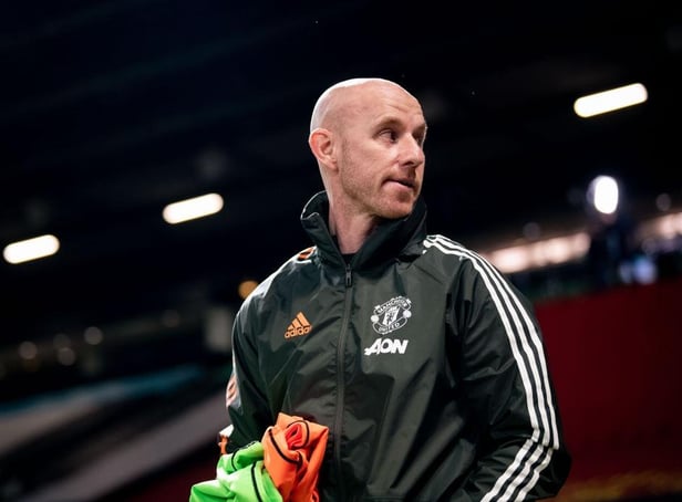 Nicky Butt looks on prior to the Premier League match between Manchester United and Newcastle United at Old Trafford on February 21, 2021 (Photo by Ash Donelon/Manchester United via Getty Images)
