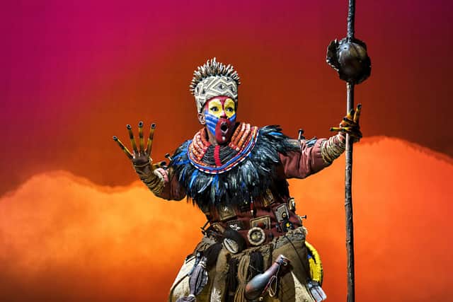 Thandazile Soni (Rafiki) in Disney's The Lion King UK & Ireland tour © Disney