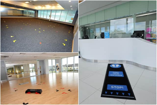 The Covid-secure fitness spaces at Haven Point and Hebburn Central.