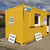 A mobile polling station.