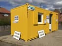 A mobile polling station.