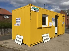 A mobile polling station.