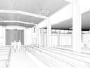 Design proposal of the extended chapel at South Shields Crematorium.