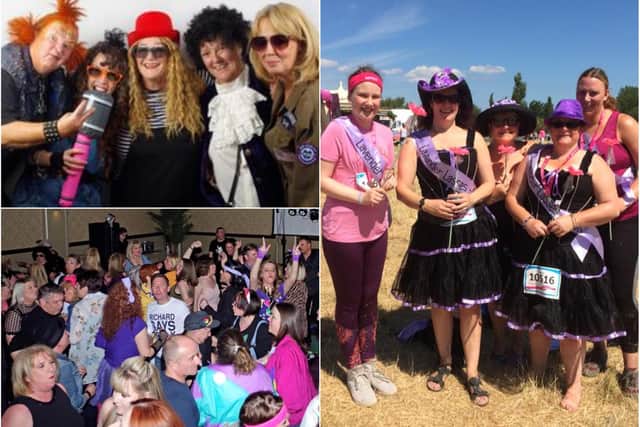 The Lavender Lasses who have passed the milestone of £40,000 raised for cancer research.