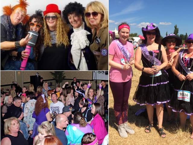 The Lavender Lasses who have passed the milestone of £40,000 raised for cancer research.