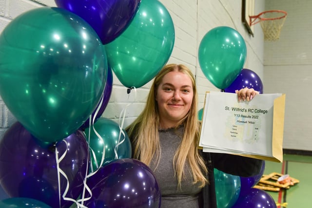 Hannah White from Wilfred's RC College has secured her place at University.