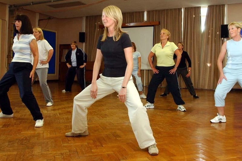 Staff from Clavering Primary School were taking part in a fitness session as part of Healthy Lifestyle Week in 2003.