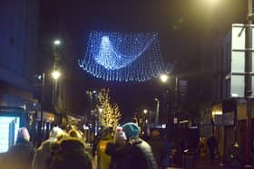 The Christmas illuminations in South Shields at the time of year for celebrating and a time for reflection and appreciation.