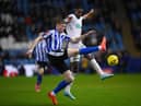 Mark McGuinness of Sheffield Wednesday battles for possession with Alexander Isak of Newcastle United during the Emirates FA Cup Third Round match between Sheffield Wednesday and Newcastle United at Hillsborough on January 07, 2023 in Sheffield, England. (Photo by Laurence Griffiths/Getty Images)
