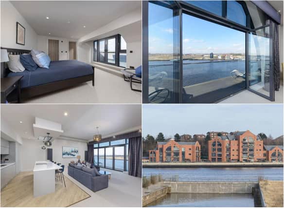 Take a look inside this stunning riverside apartment on sale in South Shields.