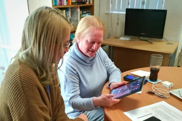 Technology sessions at a Jarrow care home