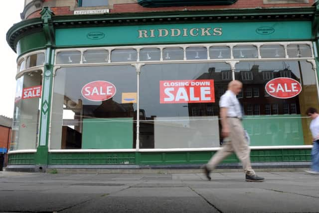 The shoe shop after its closure in 2014.