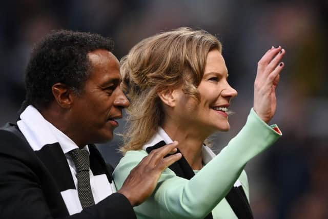 New Newcastle United director Majed Al Sorour and co-owner Amanda Staveley.