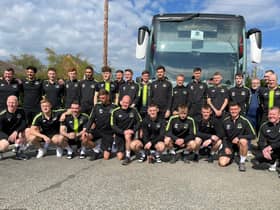 Hebburn Town Football Club players and coaching staff ahead of the FA Vase final.