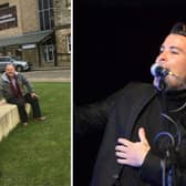 Left: Joe McElderry with Customs House executive director,  Ray Spencer.
Right: Joe at a previous performance