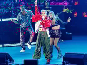Pink performing at the Yaamava Theater at Yaamava Resort & Casino, California, in September. (Photo by Rich Polk/Getty Images for Yaamava' Resort & Casino)