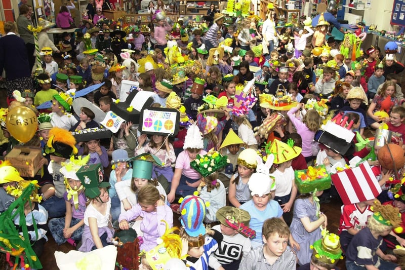 All 374 pupils at at Nether Green Junior school had an Easter bonnet for their annual parade