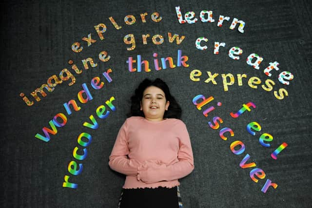 Demi-Jade Gallagher was among the pupils exploring the school.