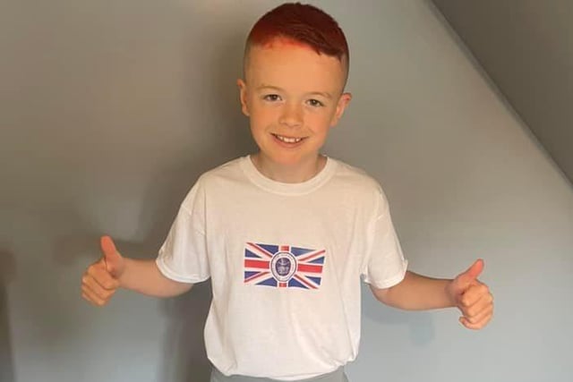 A happy day for Cody in his Jubilee t-shirt.