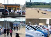A busy Sandhaven beach.