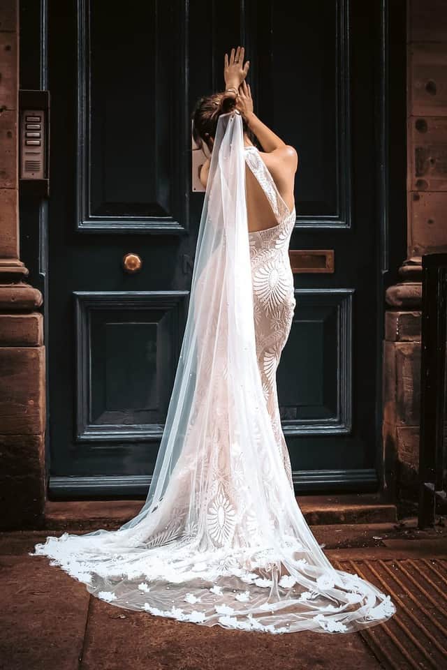 The prize includes a luxury veil