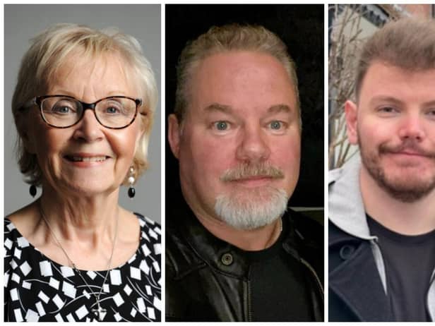 (L to R) Anne Hethrington, Justin Knight, Jim Yare