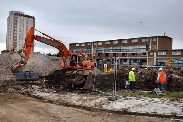 Extra security patrols were put in place at the Pennywell flats demolition site in 2007 after reports of youths getting into the site and throwing stones at passing cars.