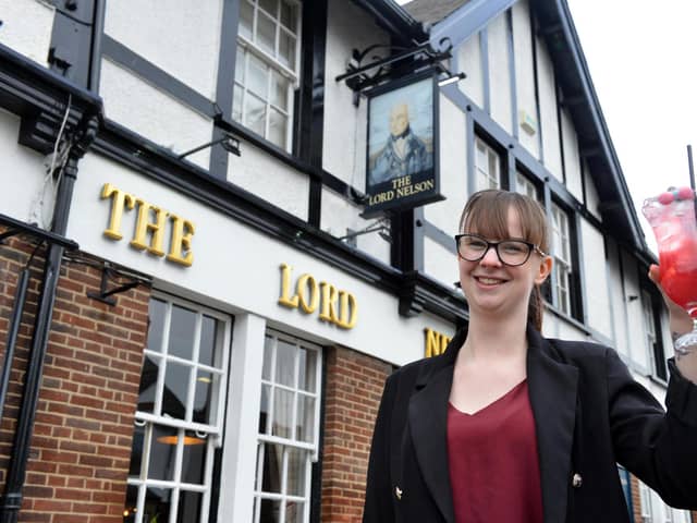 General Manager, Abbie Dixon outside The Lord Nelson