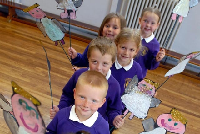 These artistic pupils showed off their creations to our photographer. Have you spotted someone you know?