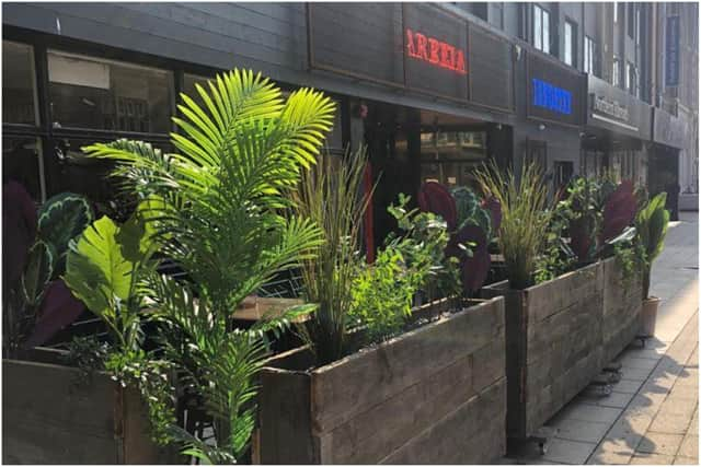 The new outdoor seating area at Arbeia in South Shields.